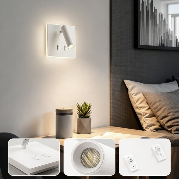 BRILAGI - LED nástenné bodové svietidlo ZAYA DOUBLE LED/8W/230V + LED/3W biela