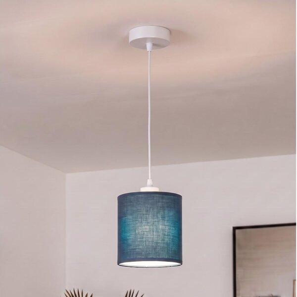 BRILAGI - Závesný LED luster na lanku NUBILA 1xE27/60W/230V pr. 14 cm biela/tmavomodrá