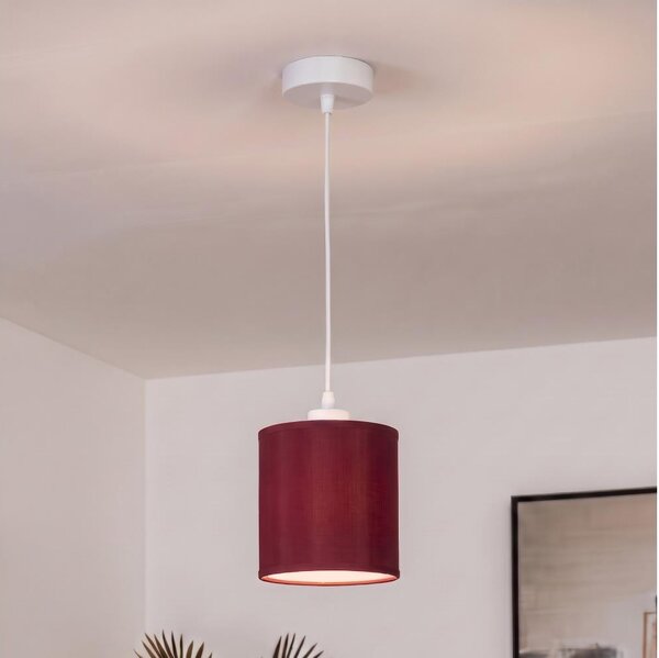 BRILAGI -LED luster na lanku NUBILA 1xE27/60W/230V pr.14cm biela/pompejská červená
