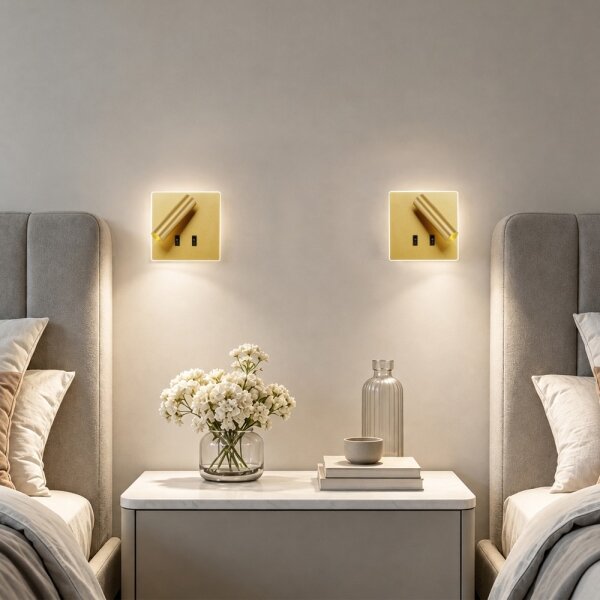 BRILAGI - LED Nástenné bodové svietidlo ZAYA DOUBLE LED/8W/230V + LED/3W zlatá