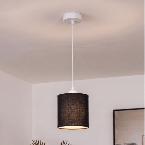 BRILAGI - LED luster na lanku NUBILA 1xE27/60W/230V priemer 14 cm biela/čierna