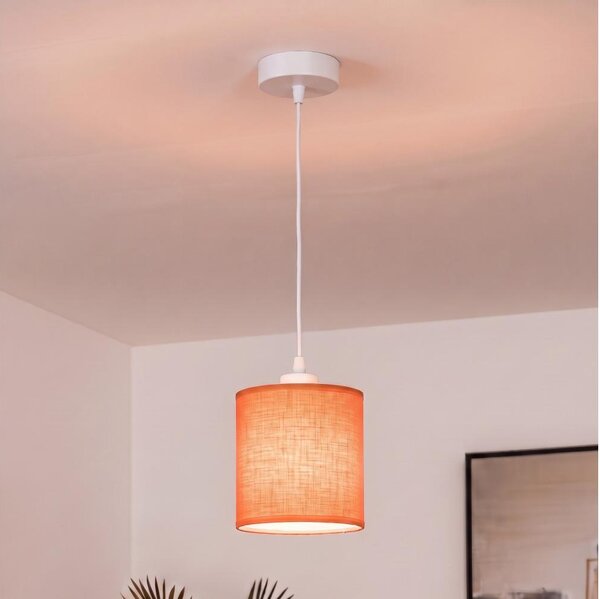 BRILAGI - LED luster na lanku NUBILA 1xE27/60W/230V priemer 14 cm biela/oranžová
