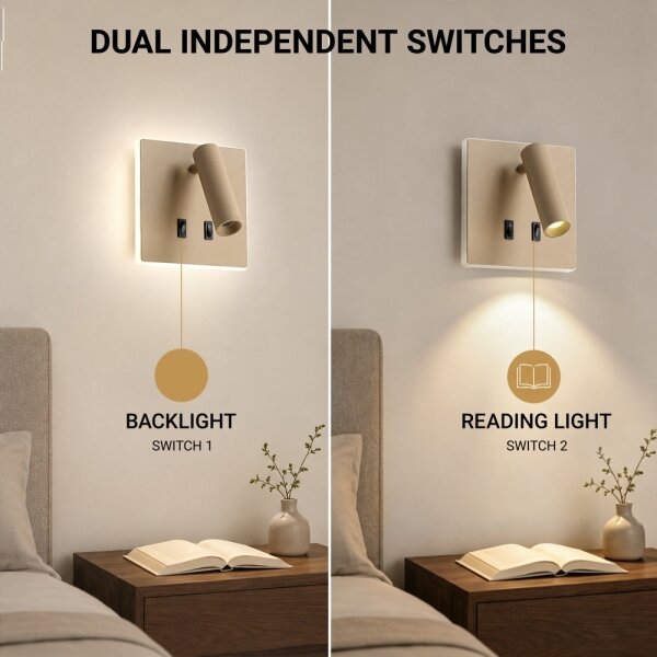 BRILAGI - LED Nástenné bodové svietidlo ZAYA DOUBLE LED/8W/230V + LED/3W béžová
