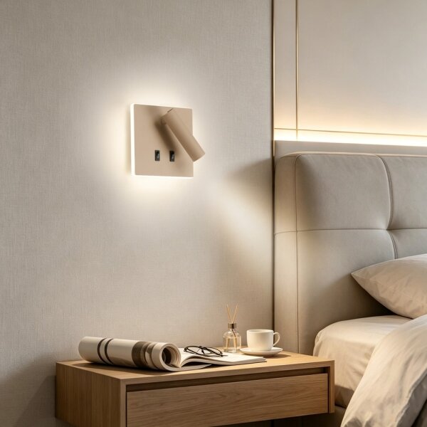 BRILAGI - LED Nástenné bodové svietidlo ZAYA DOUBLE LED/8W/230V + LED/3W béžová