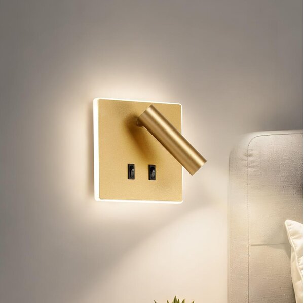 BRILAGI - LED Nástenné bodové svietidlo ZAYA DOUBLE LED/8W/230V + LED/3W zlatá