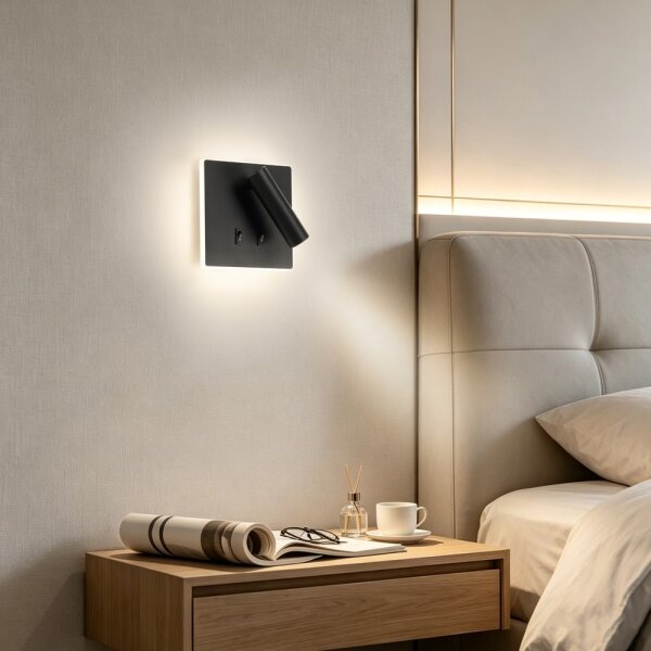 BRILAGI - LED Nástenné bodové svietidlo ZAYA DOUBLE LED/8W/230V + LED/3W čierna