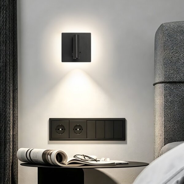 BRILAGI - LED Nástenné bodové svietidlo ZAYA DOUBLE LED/8W/230V + LED/3W čierna