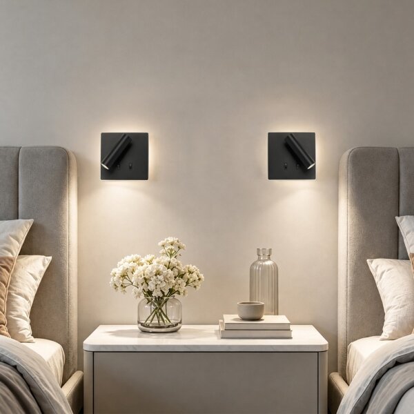BRILAGI - LED Nástenné bodové svietidlo ZAYA DOUBLE LED/8W/230V + LED/3W čierna