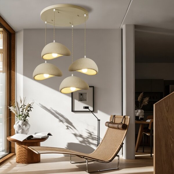 BRILAGI - Luster na lanku WABI SABI 4xE27/60W/230V béžový