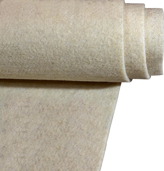Vlnená technický plsť (filc) 4 mm farba Ecru, metráž 150 cm