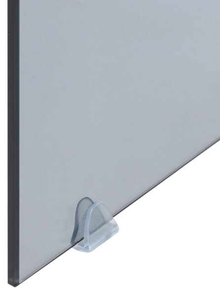 Konzolový stolík čierny priehľadné tvrdené sklo 30 x 90 cm minimalistický obdĺžnikový moderný