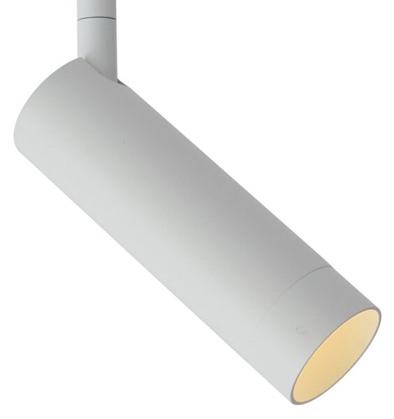 Moderný biely reflektor pre 1-fázový koľajnicový systém GU10 35mm - Slimline Uzzy