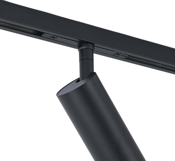 Moderný reflektor čierny pre 1-fázový koľajnicový systém GU10 35mm - Slimline Uzzy