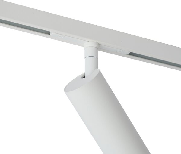 Moderný biely reflektor pre 1-fázový koľajnicový systém GU10 35mm - Slimline Uzzy