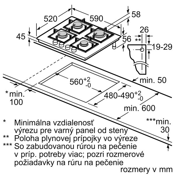 Bosch PPP6A6I10 + kupóny na daľší nákup - Plynová varná doska