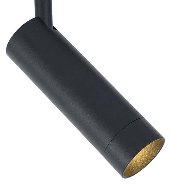 Moderný reflektor čierny pre 1-fázový koľajnicový systém GU10 35mm - Slimline Uzzy