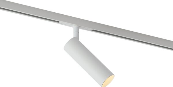 Moderný biely reflektor pre 1-fázový koľajnicový systém GU10 35mm - Slimline Uzzy