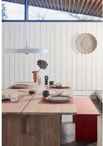OYOY Living Design Závesné svietidlo Hat Large, biele, kovové, Biela / opálová, Obývacia izba / jedáleň, kov, Škandinávsky, Závesné svietidlo
