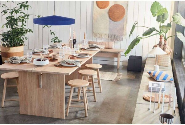 OYOY Living Design Závesné svietidlo Hat Large, modré, kovové, Modrá, Obývacia izba / jedáleň, kov, Škandinávsky, Závesné svietidlo