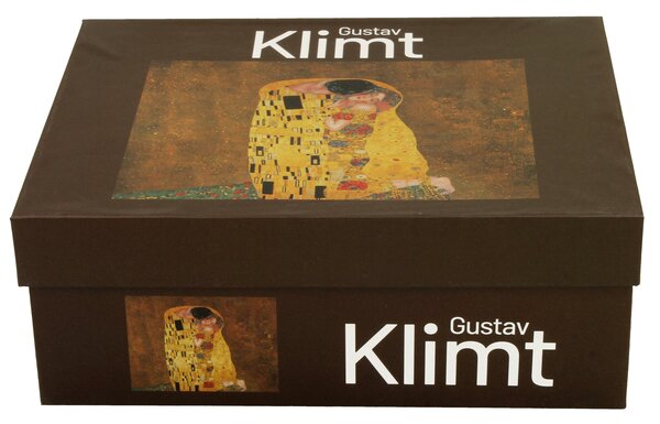 Porcelánová šálka s podšálkou Klimt The Kiss 90 ml sada 2ks