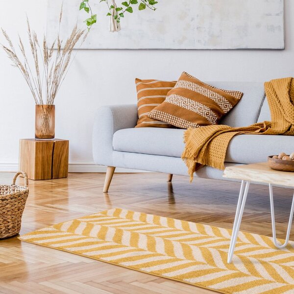 Žltý koberec behúň 240x66 cm Muse - Asiatic Carpets