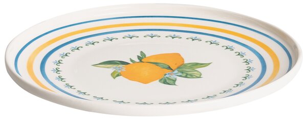 12-dielna sada jedálenského riadu biela zelená porcelán so vzorom citrónov glazúrovaný povrch servis pre 4 osoby kuchyňa jedáleň