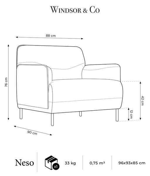 Béžové kreslo Windsor & Co Sofas Neso