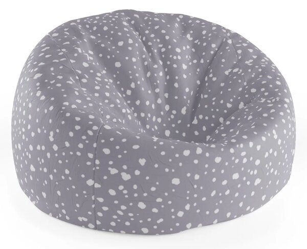 Sablio Sedací vak Cocoon Biele fliačiky na fialovej - 75 x 45 x 35 cm