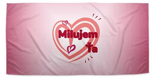 Sablio Uterák Milujem ťa srdce - 30x50 cm
