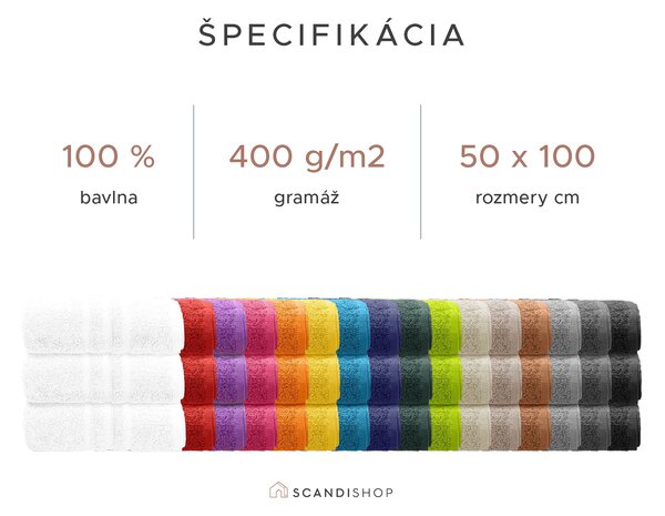 Uterák Classic 50 x 100 cm fialový, 100% bavlna