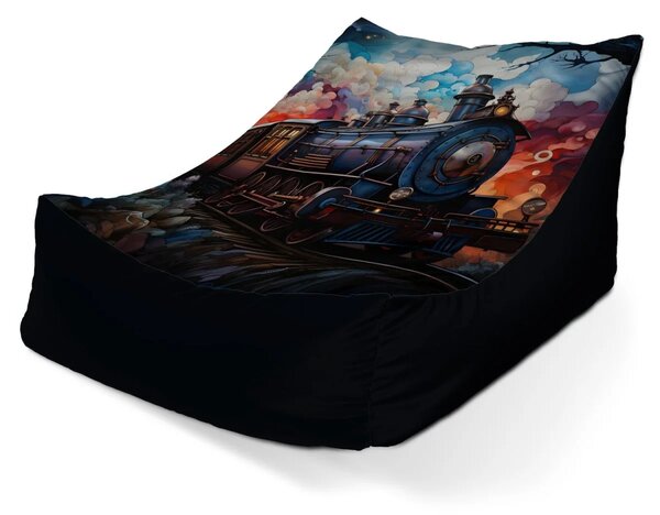 Sablio Sedací vak Lounge Parná lokomotíva v kúzelnej krajine - 80 x 95 x 50 cm