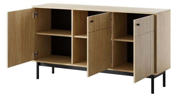 TROJDVEROVÁ KOMODA SERENO DUB LINEA 154 cm