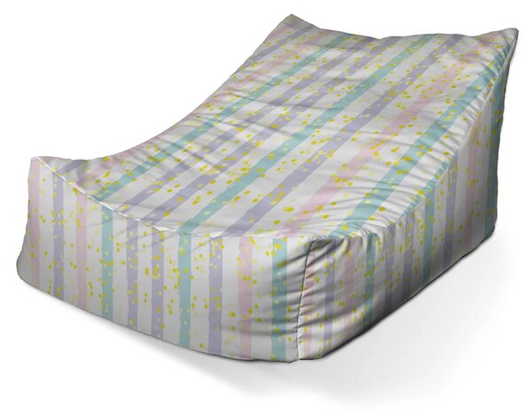 Sablio Sedací vak Lounge Pruhy a bodky štetcom - 80 x 95 x 50 cm