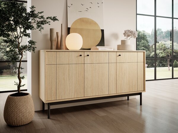 TROJDVEROVÁ KOMODA SERENO DUB LINEA 154 cm