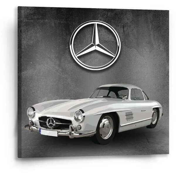 Sablio Obraz Mercedes-Benz 300 SL Sivé pozadie - 50x50 cm
