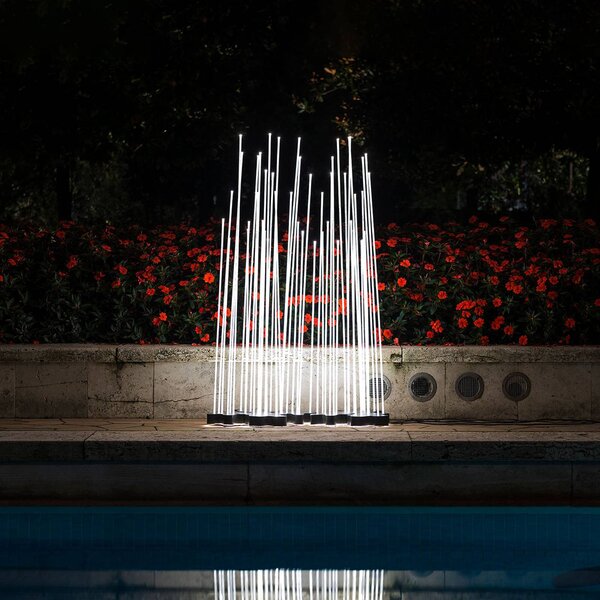 Artemide Architectural Stojaca LED lampa Reeds IP67 1dielna, Hliník / sivá / zinok, Nehrdzavejúca oceľ, Moderný, Stojacie svietidlo