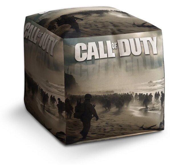 Sablio Taburet Cube Call of Duty Normandia - 40x40x40 cm