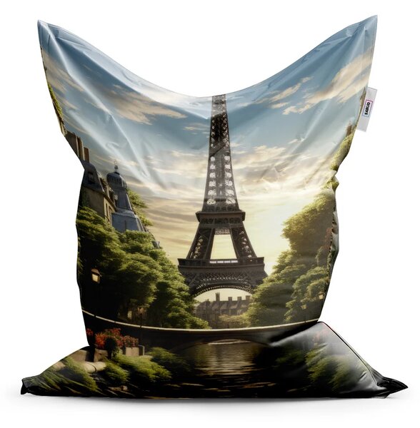 Sablio Sedací vak Classic Paríž Eiffelova veža Art - 150x100 cm