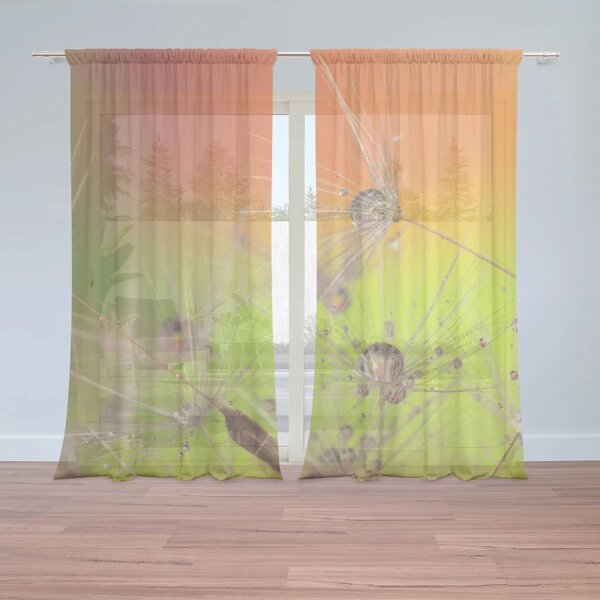 Sablio Záclony Odkvitnuté púpavy: 2ks 150x250cm