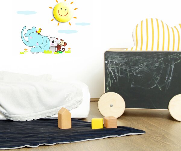 Detské nástenné svietidlo Sunny, 1x žlté plastové tienidlo, ml