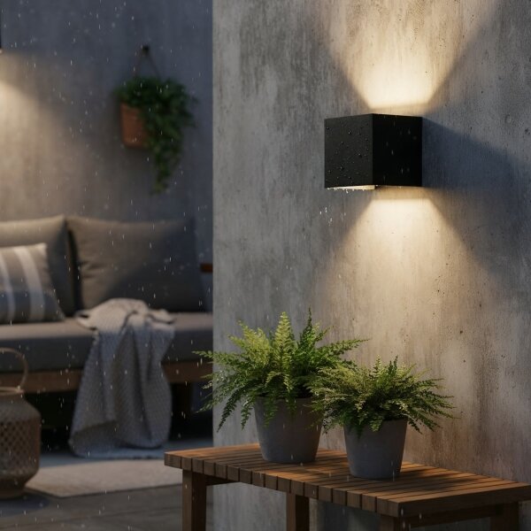 Ideal Lux - LED Vonkajšie nástenné svietidlo ATOM LED/12W/230V IP54 čierna