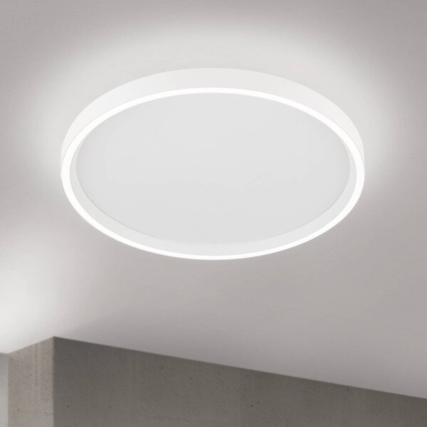 ORION stropné LED svetlo MASCA, biele, Ø 40 cm, kov, stmievateľné, Biela / opálová, Obývacia izba / jedáleň, Hliník, Moderný, Závesné svietidlo