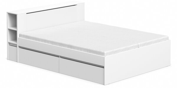 DREVONA Manželská posteľ biela 160 cm REA AMY