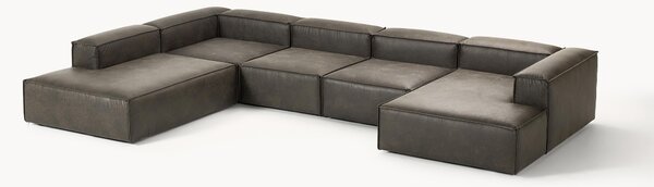 XL modulárna pohovka z recyklovanej kože Lennon