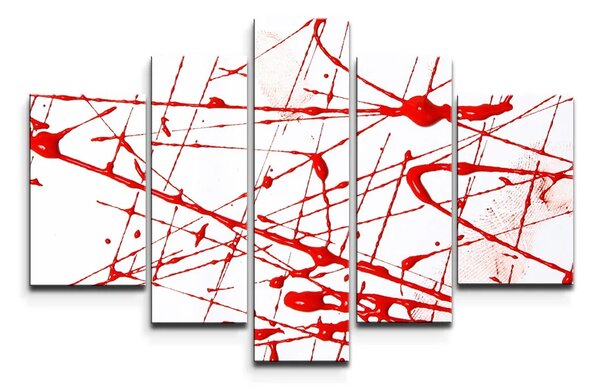 Sablio Obraz - 5-dílný Krvavé škvrny - 125x90 cm