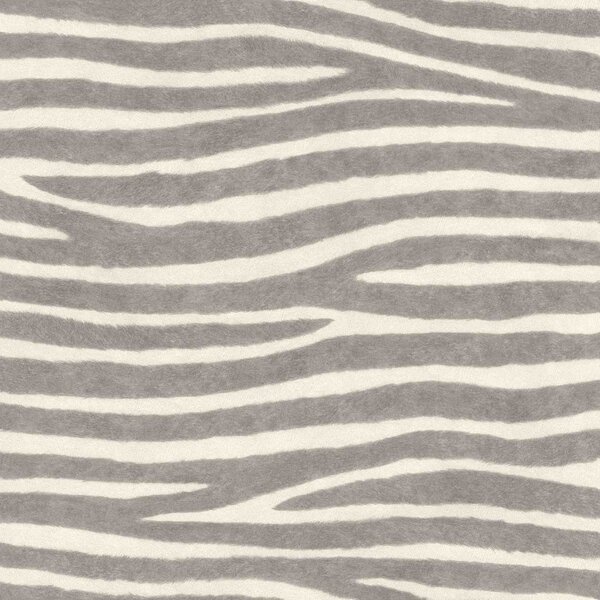RASCH | Vliesová tapeta na stenu African Queen 751734 | 0,53 x 10,05 m | šedá, biela