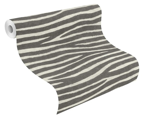 RASCH | Vliesová tapeta na stenu African Queen 751727 | 0,53 x 10,05 m | čierna, biela