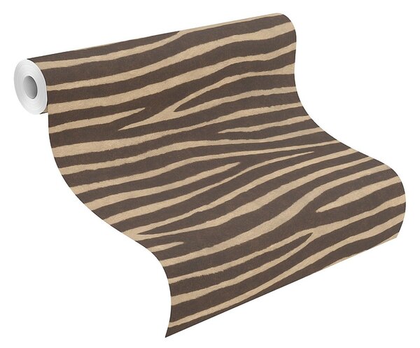 RASCH | Vliesová tapeta na stenu African Queen 751741 | 0,53 x 10,05 m | hnedá, béžová, čierna