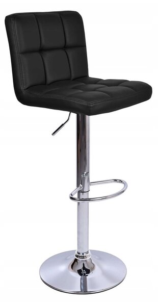 SUPPLIES ARAKO Barová kožená stolička - čierna farba