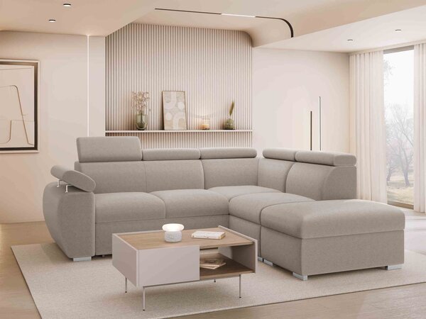 Mirjan24 Rohová sedačka Giza 2RR1P, Strana: Pravá - 2r+R+1p(65)+PUFAp, Dostupné poťahy: Flow 09 5903211482038